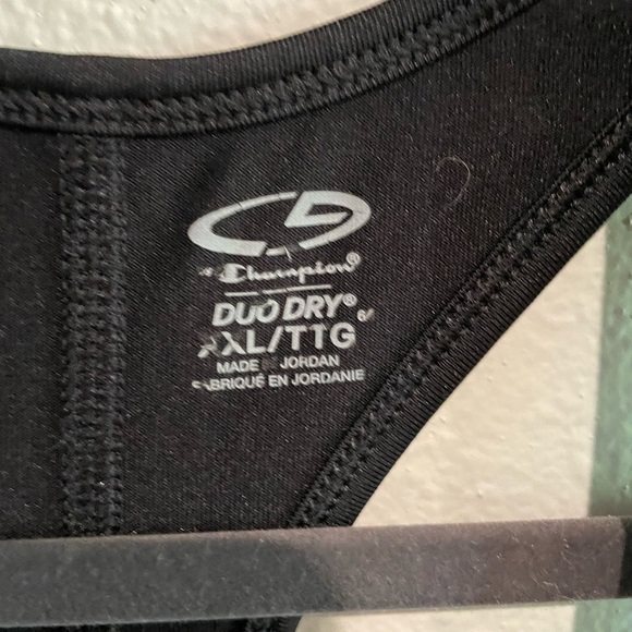 Women’s Champion XXL T back athletic tank Black with multi colored front… - Picture 3 of 4